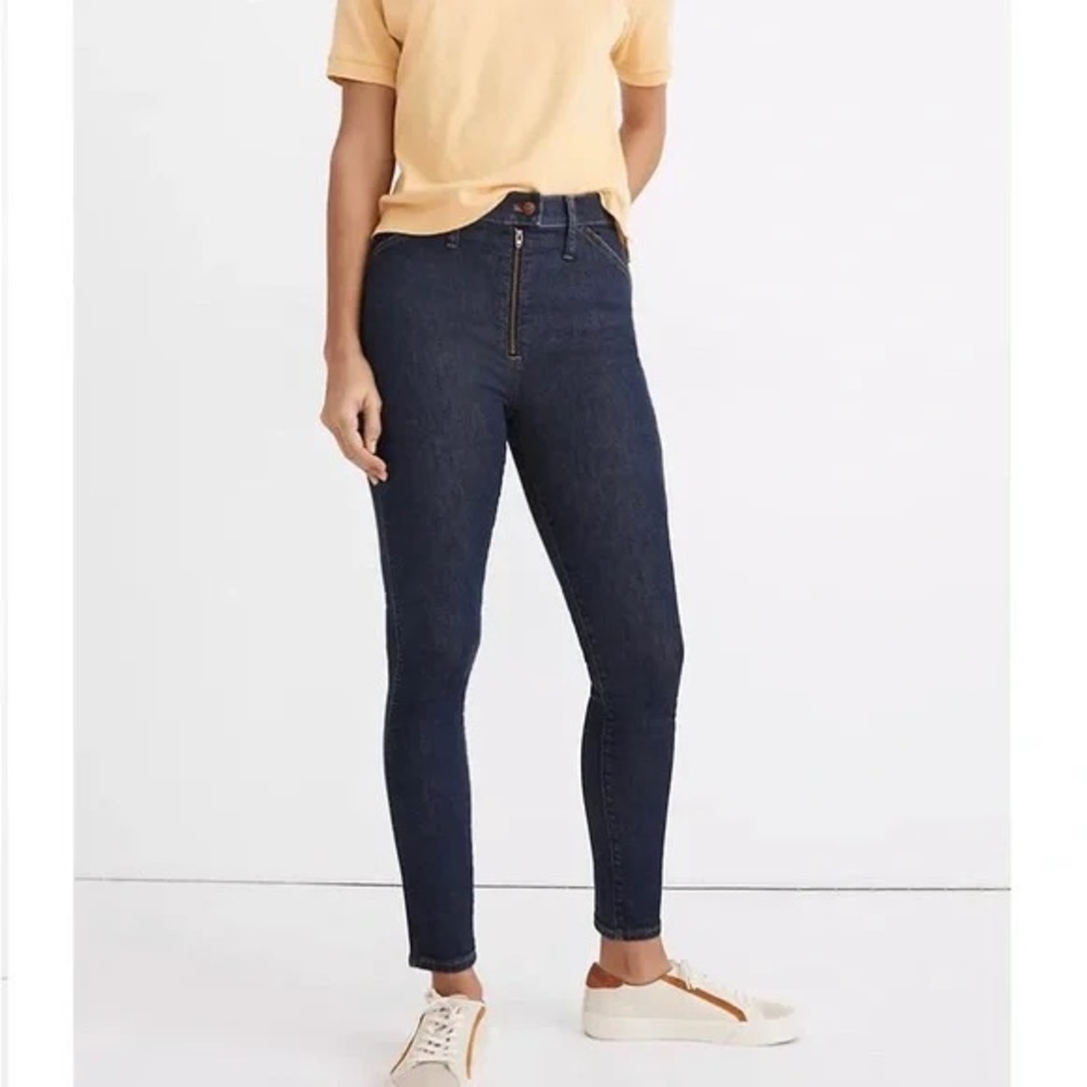 Madewell | 10” High-Rise Skinny Crop Jeans in Macarthur Wash: Exposed Zip
